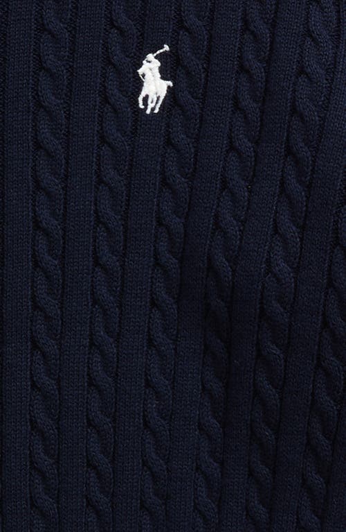 Polo Ralph Lauren Kids' Cable Knit Cotton Cardigan In Hunter Navy