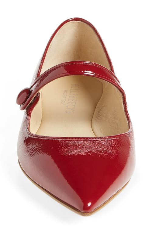 Shop Bells & Becks Barbra Pointed Toe Mary Jane Flat In Red