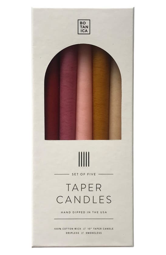 Shop Botanica 5-pack Fire Zodiac Taper Candles