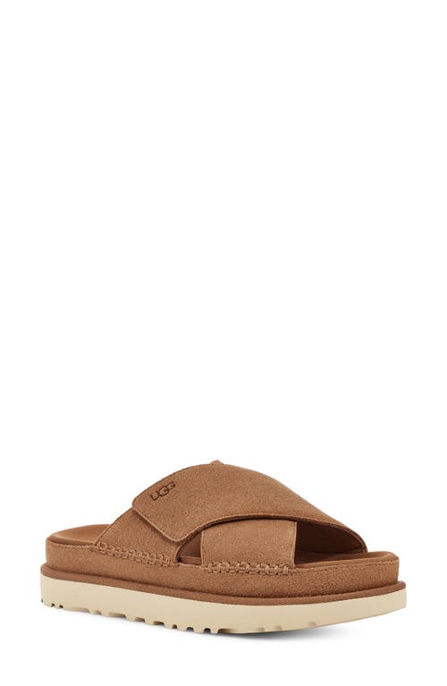 UGG(r) Goldenstar Crossover Slide Sandal in Chestnut