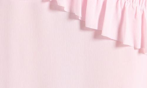 Mistress Rocks Smocked Ruffle Midi Skirt In Pink Icing