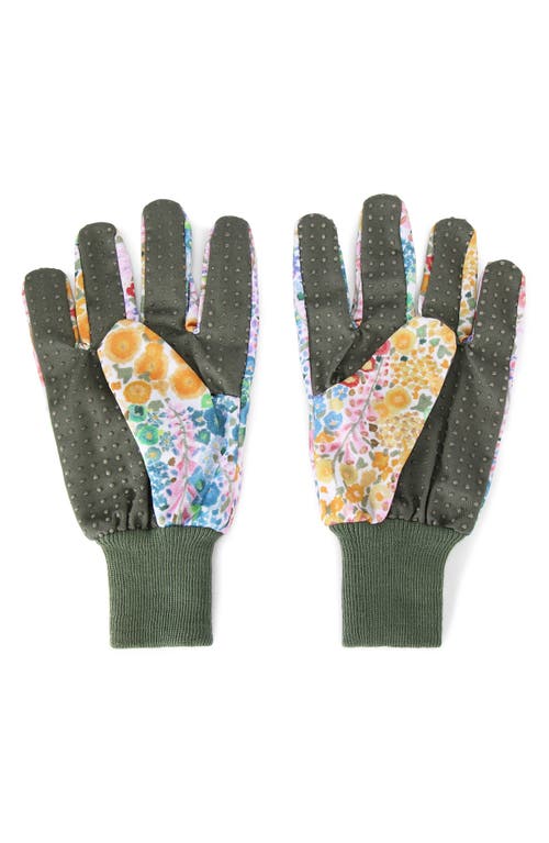 Shop Kurt Geiger London Floral Couture Gardening Gloves In Green