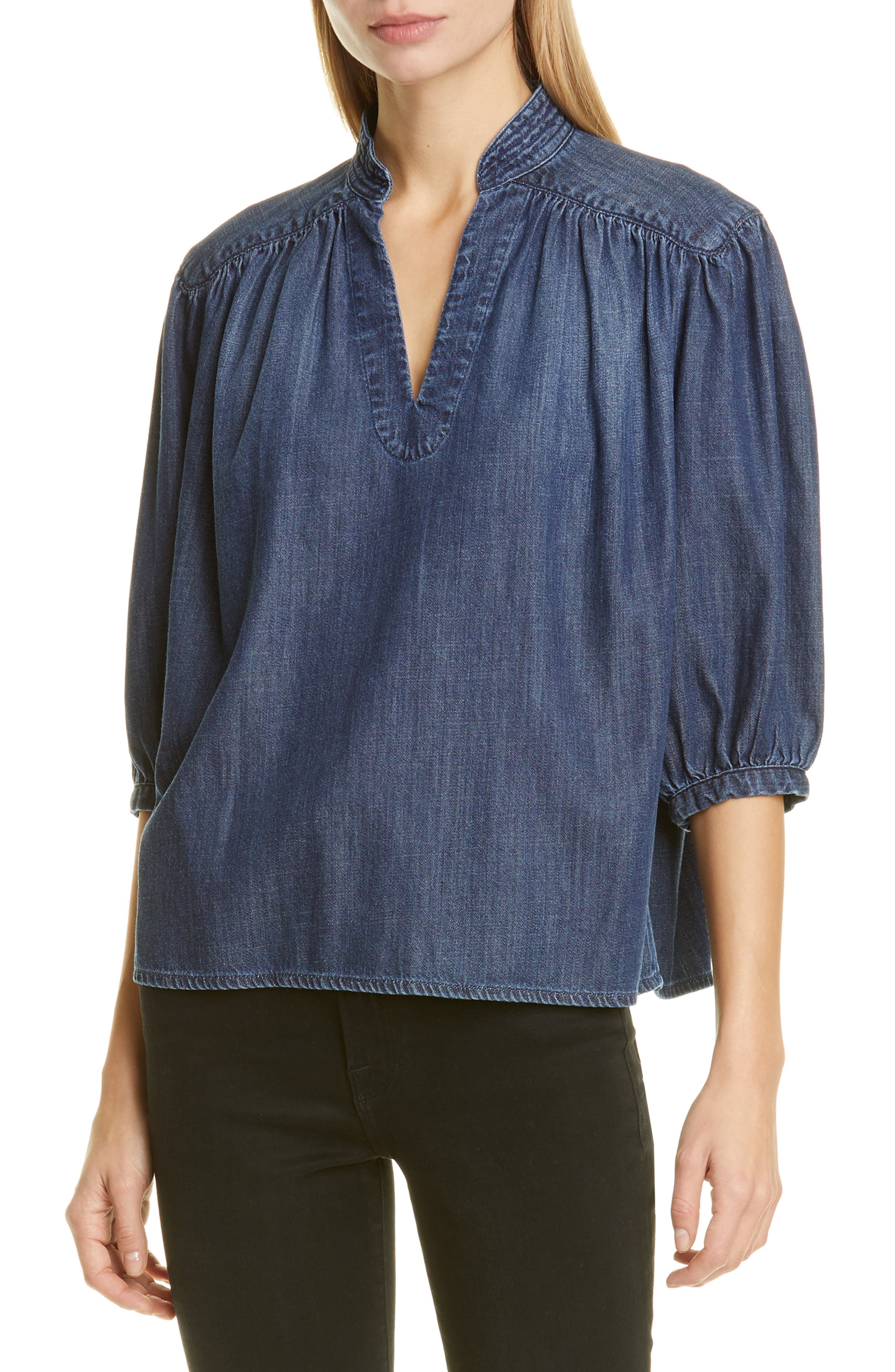 frame denim top