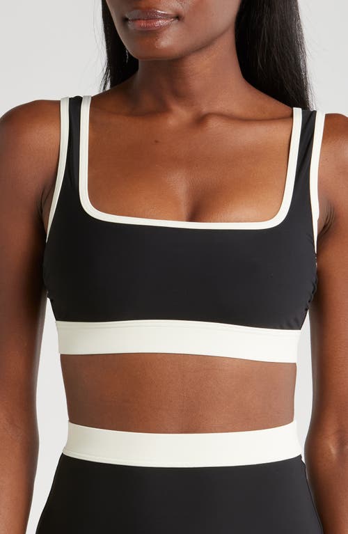 BONDI BORN Hayden Square Neck Bikini Top Black at Nordstrom,