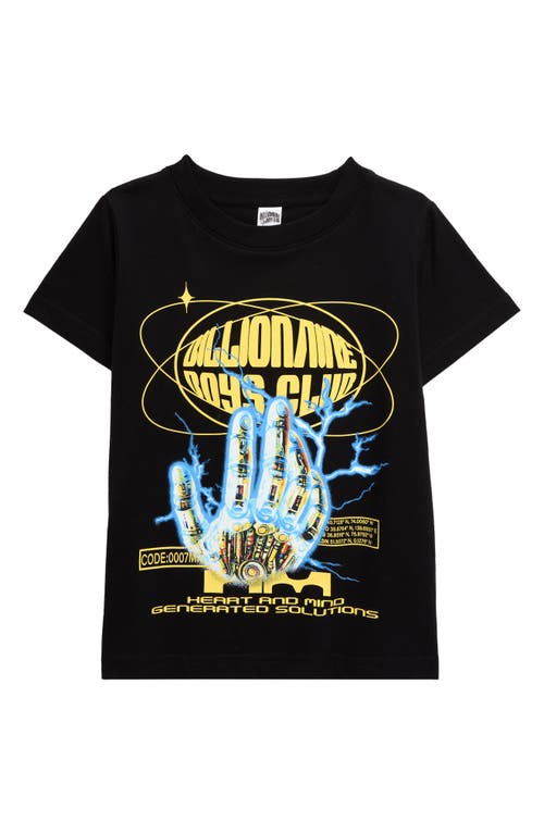 Shop Billionaire Boys Club Kids' Code Cotton Graphic T-shirt In Black