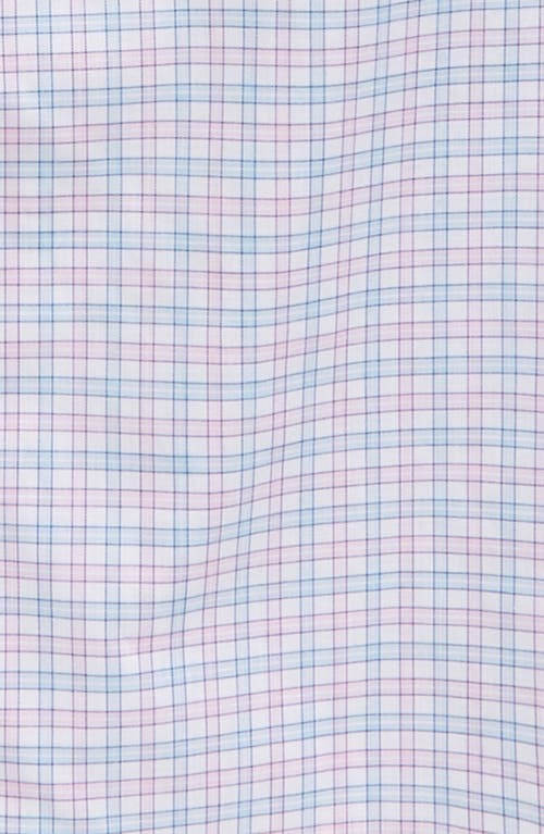 Shop Tallia Kids' Plaid Dress Shirt In Pink/blue