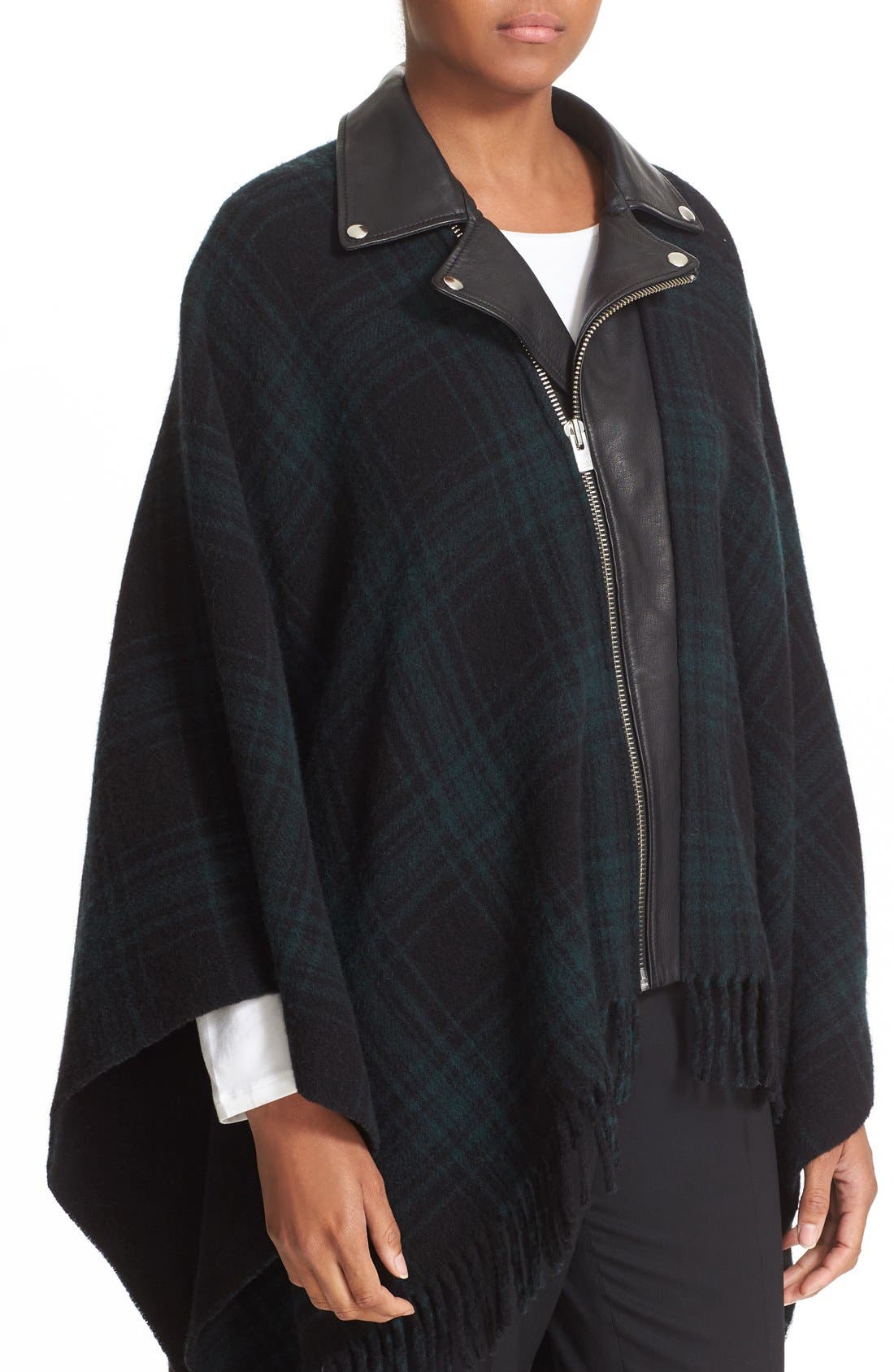 the kooples poncho with leather