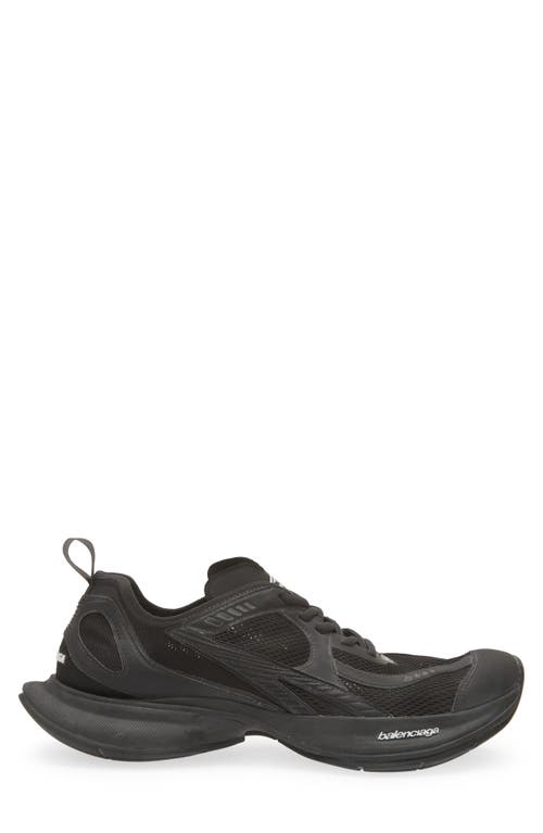 Balenciaga Black Mesh And Rubber Circuit Sneakers In Black