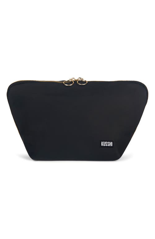 Shop Kusshi Vacationer Makeup Bag In Black/leopard