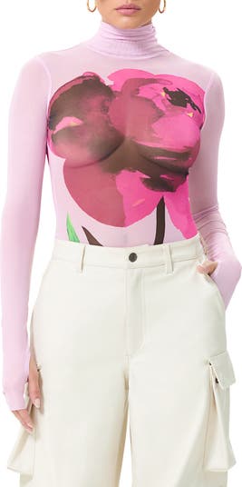 Zadie power 2025 mesh turtleneck top