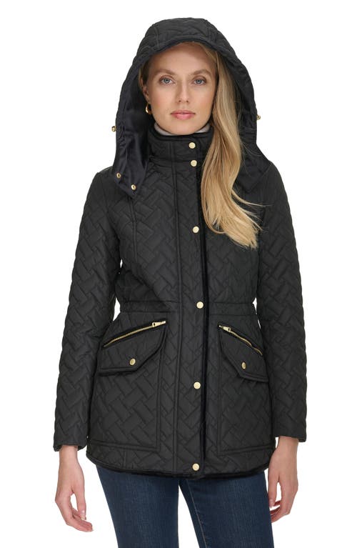 Shop Cole Haan Signature Quilted Parka In Black