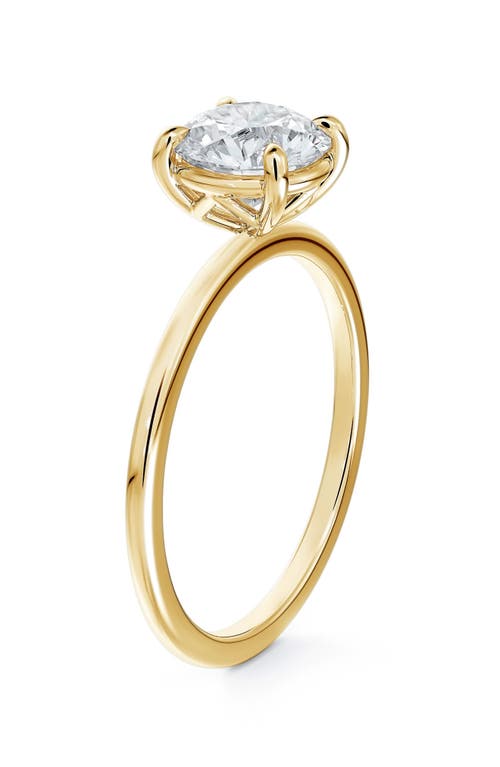 De Beers Forevermark Delicate Icon&trade; Setting Round Diamond Engagement Ring in Yellow Gold-D0.70Ct