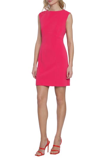 Donna Morgan For Maggy Back Cutout Sleeveless Minidress In Fuschia Purple