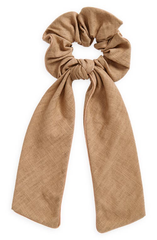 Alexandre de Paris Bow Scrunchie in Beige at Nordstrom