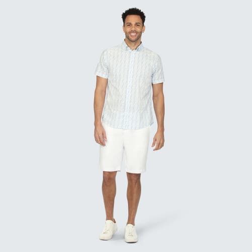 Shop Vustra Waves Short Sleeve Shirt In White