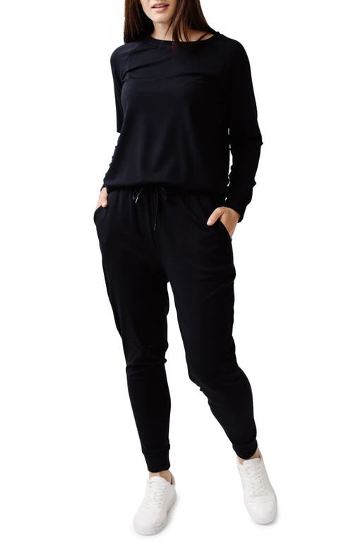 Cozy Earth Ultrasoft Long Sleeve Pajama Top in Black