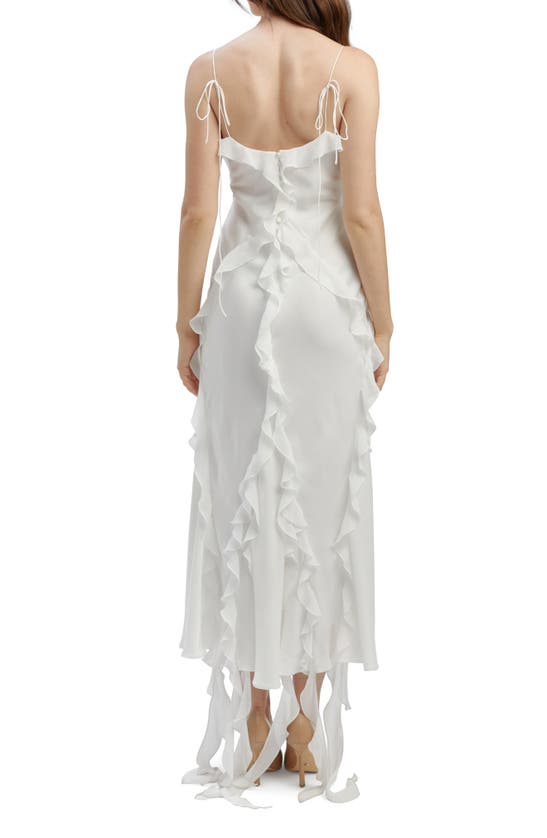 Shop Bardot Marsella Ruffle Cocktail Dress In Orchid White