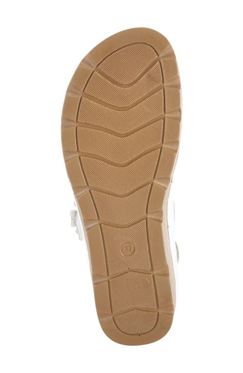 Flexus By Spring Step Poncia Slingback Wedge Sandal In White