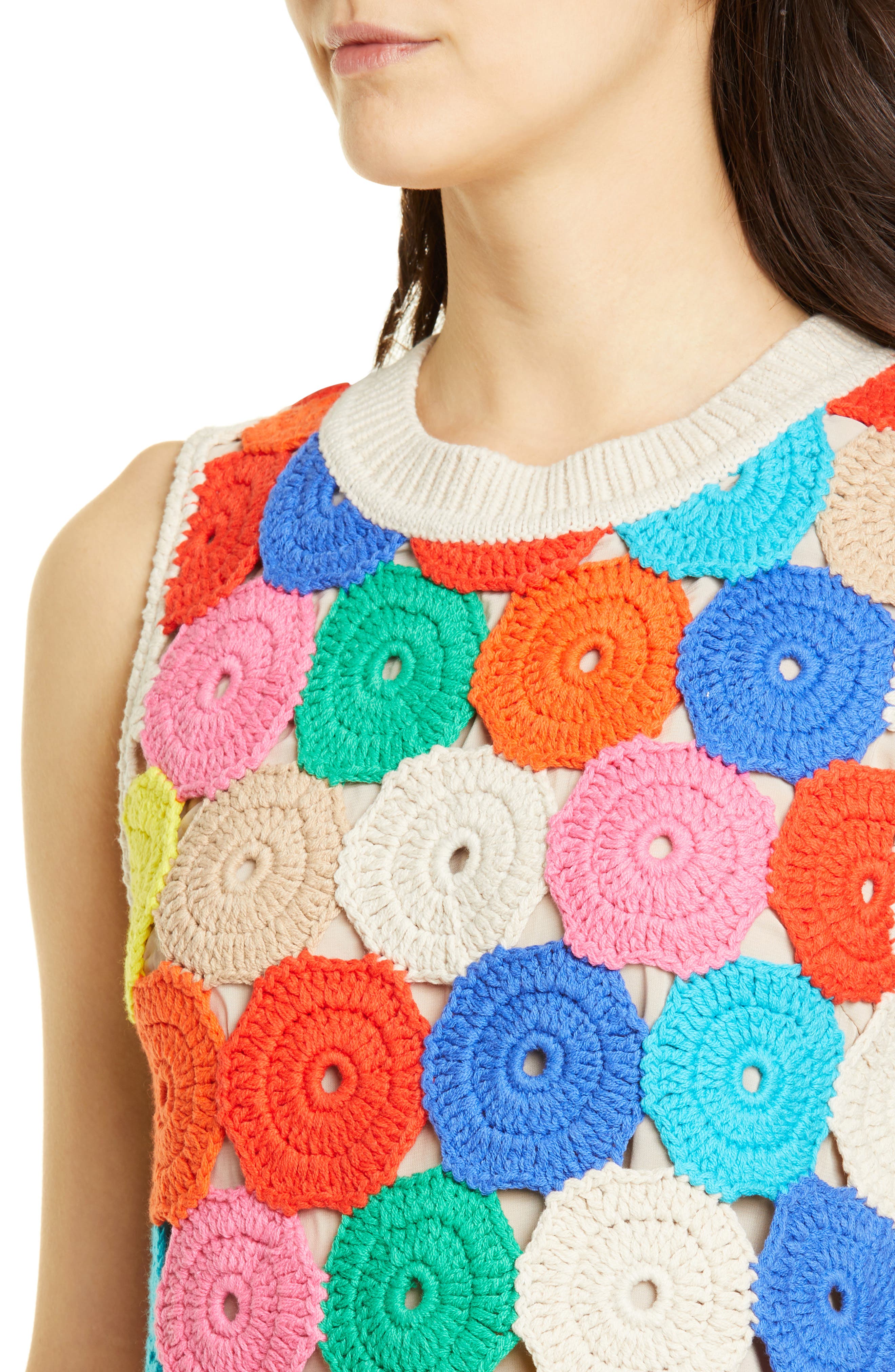 alice and olivia crochet top