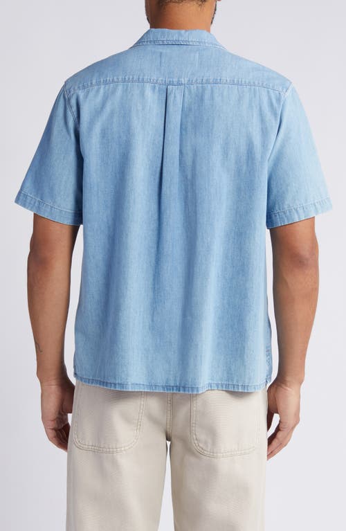 Frame Men's Chambray Camp Shirt In Midland