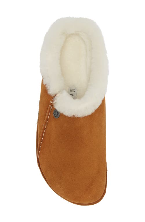 Birkenstock Zermatt Womens Faux Fur Leather Slide Slippers In Mink