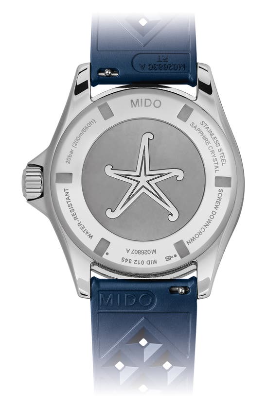 Shop Mido Ocean Star Tribute Bracelet Watch & Rubber Strap Gift Set, 40.5mm In Blue Gradient