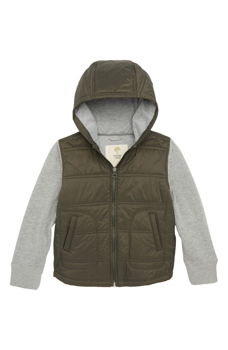 Tucker + Tate Quilted Zip-Up Hoodie, Main, color, 