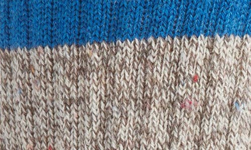 Smartwool Everyday Cozy Larimer Wool Blend Crew Socks In Taupe-natural Marl