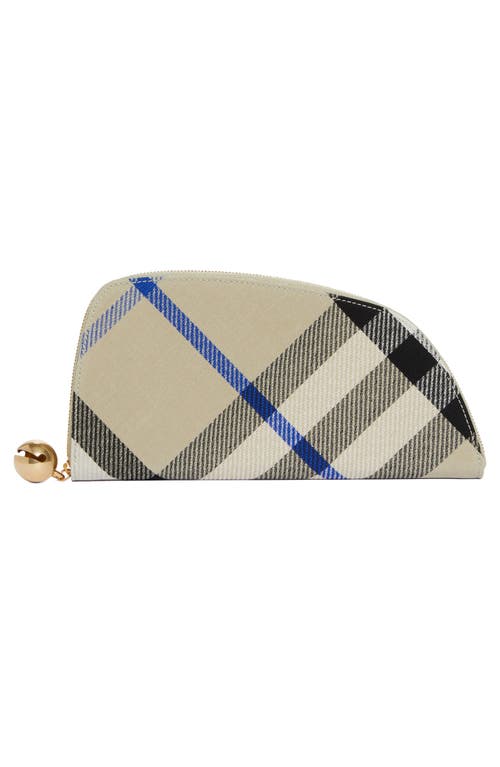 Shop Burberry Shield Check Jacquard Wallet In Lichen