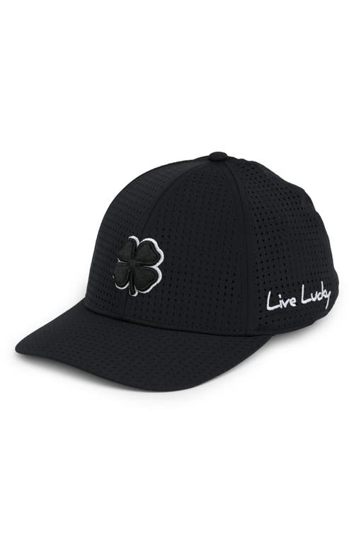 Shop Black Clover Clover Logo Perforated Baseball Cap In Black/black