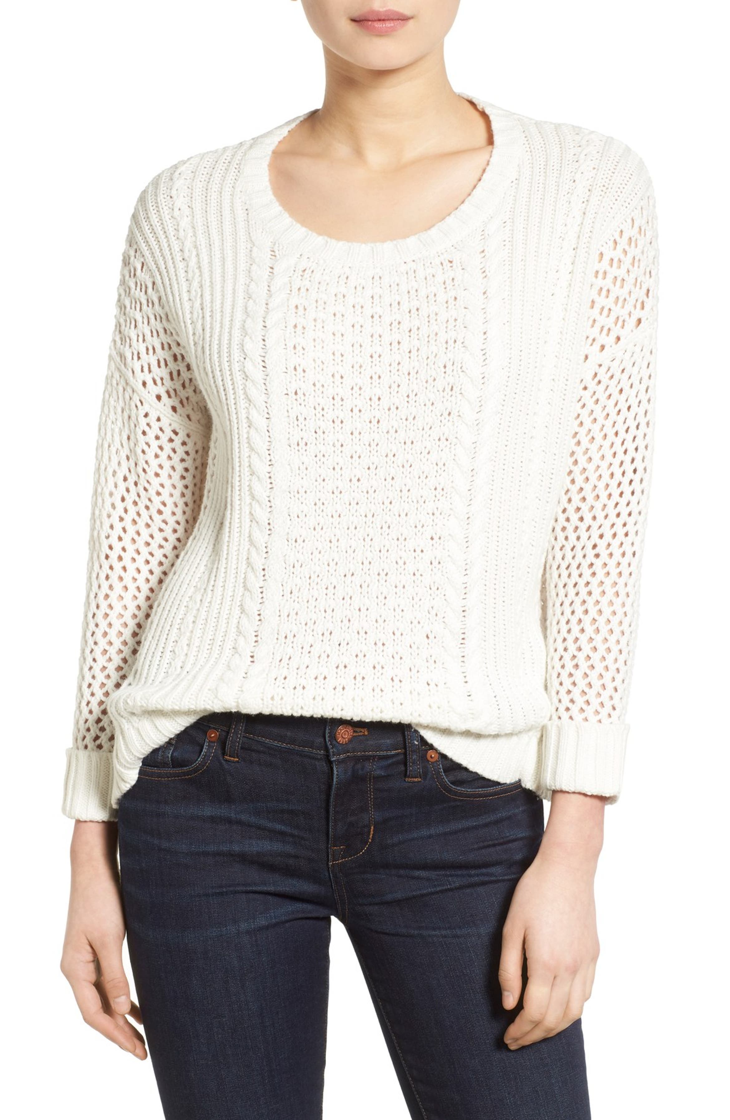 Madewell 'Karlie' Cable Knit Sweater | Nordstrom