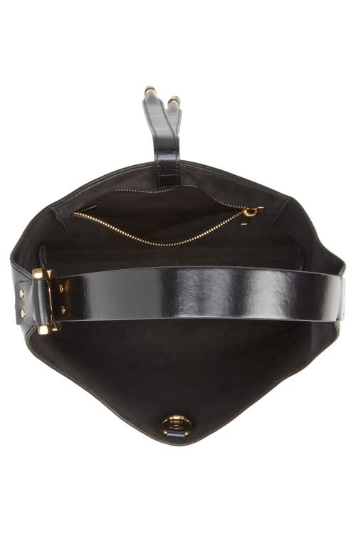 Shop Chloé Small Marcie Leather Hobo Bag In 001 Black