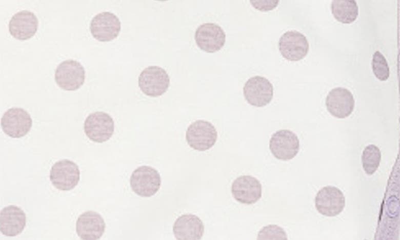 Under The Nile Babies' 2-piece Organic Cotton Polka Dot Footie & Lovey Toy Set In Lavender
