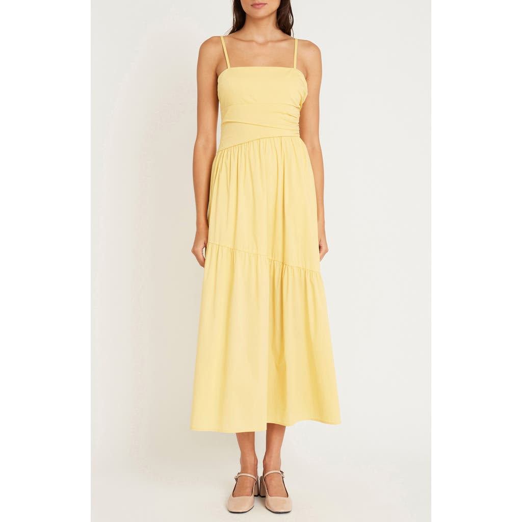 Luxely Sterling A-line Midi Sundress In Yellow