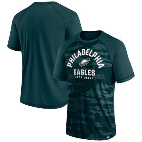 Men's Fanatics Branded Heather Kelly Green Philadelphia Eagles Official Retro Tri-Blend T-Shirt Size: Medium