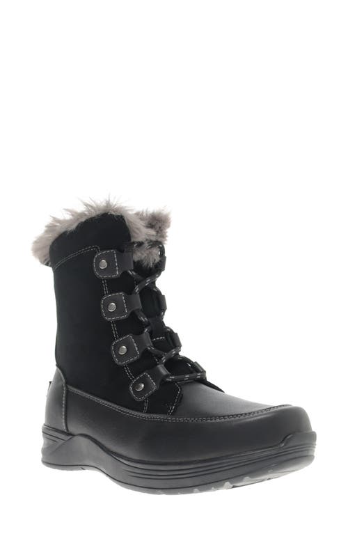 Dulcie Faux Fur Trim Bootie in Black