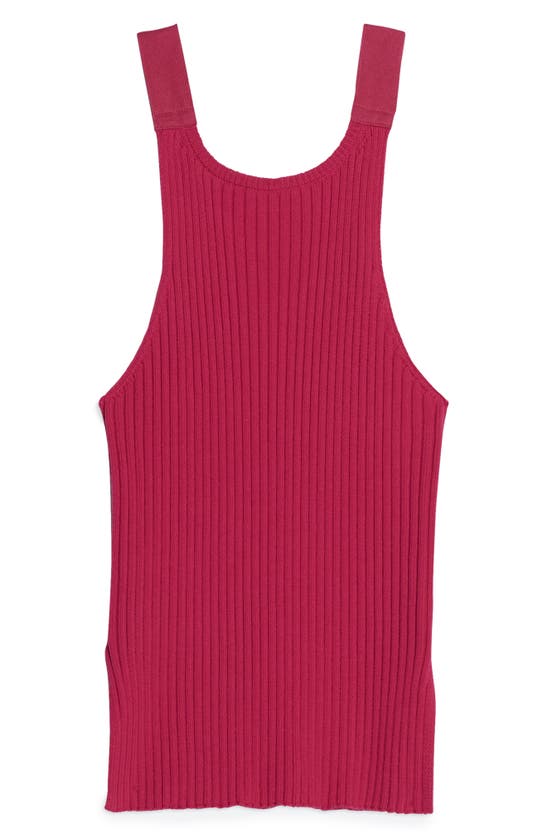 Helmut Lang Ribbed Tank Top In Fuschia
