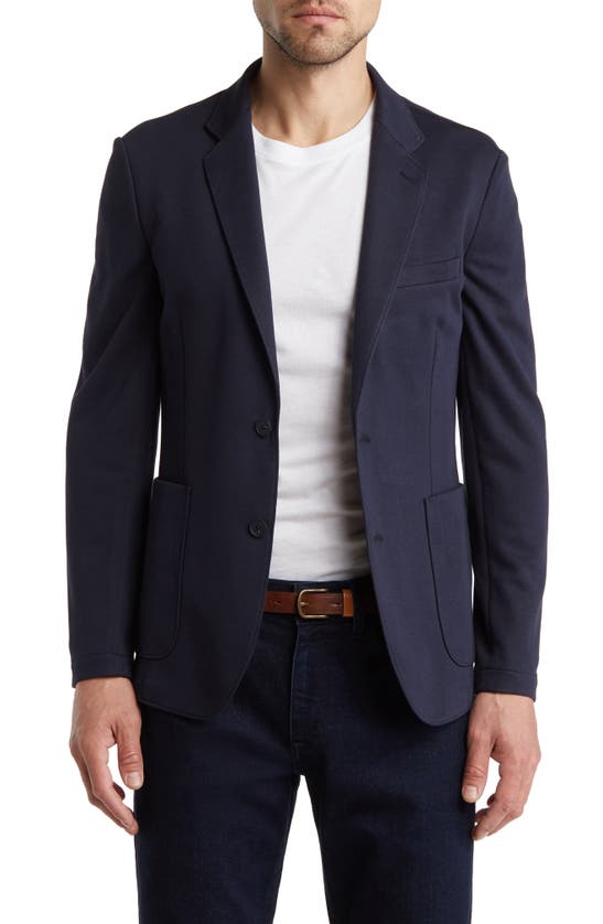 Nordstrom Rack Knit Sport Coat In Navy Gipuzkoa Dot