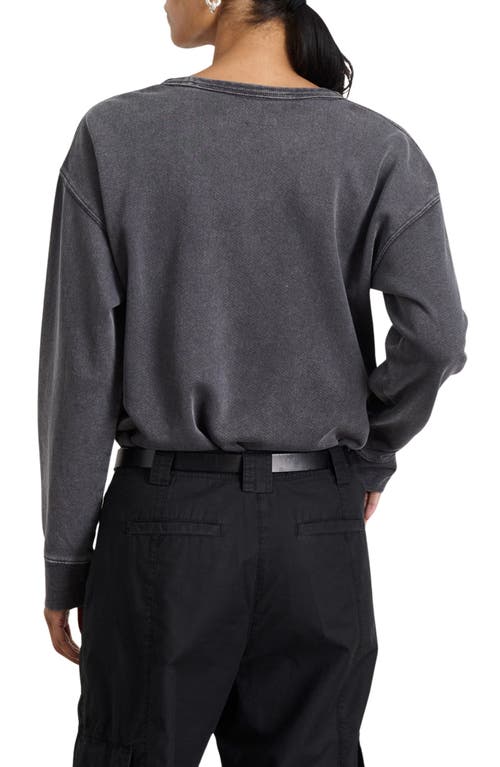 Shop Alex Mill Frankie Sweatshirt In Washed Black