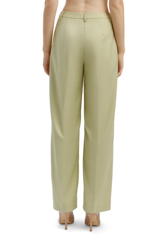 Shop Bardot Callista High Waist Wide Leg Pants In Pale Khaki