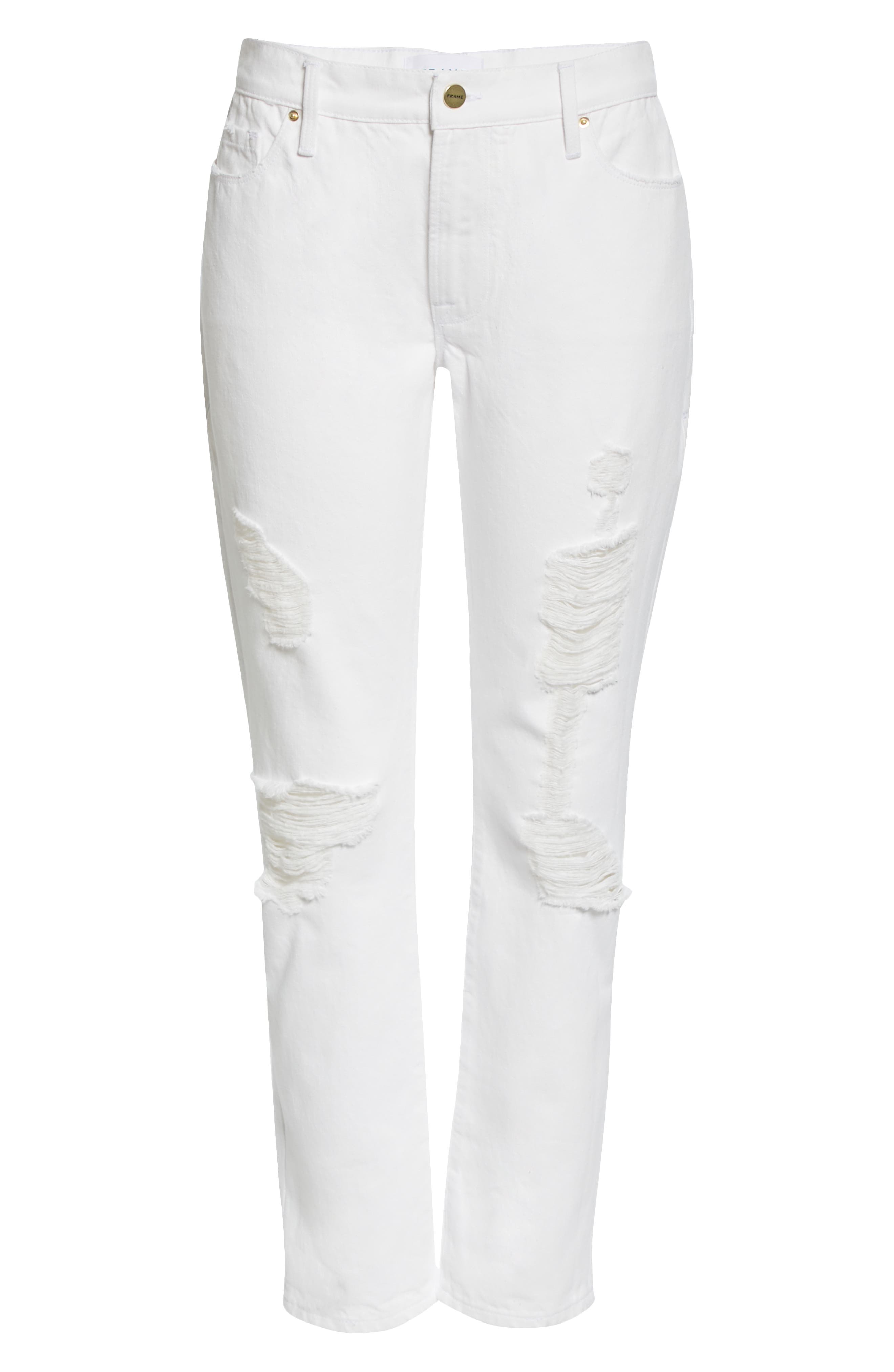 frame le garcon distressed boyfriend jeans