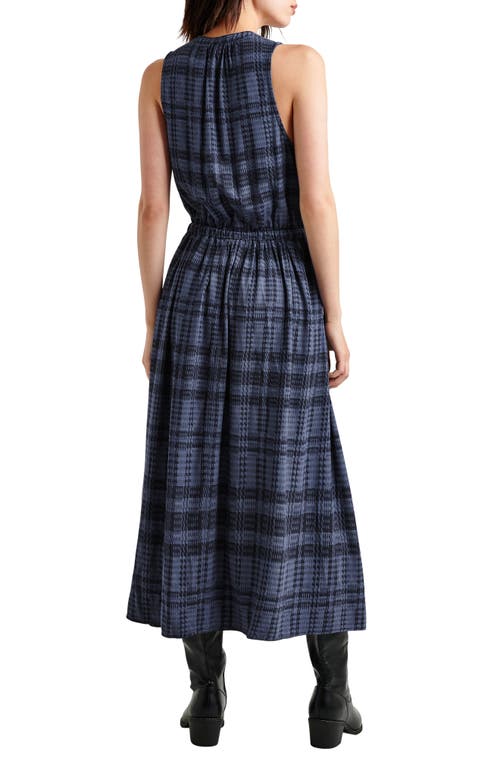 Shop Splendid Cleo Plaid Maxi Dress In Navy Digi Plaid