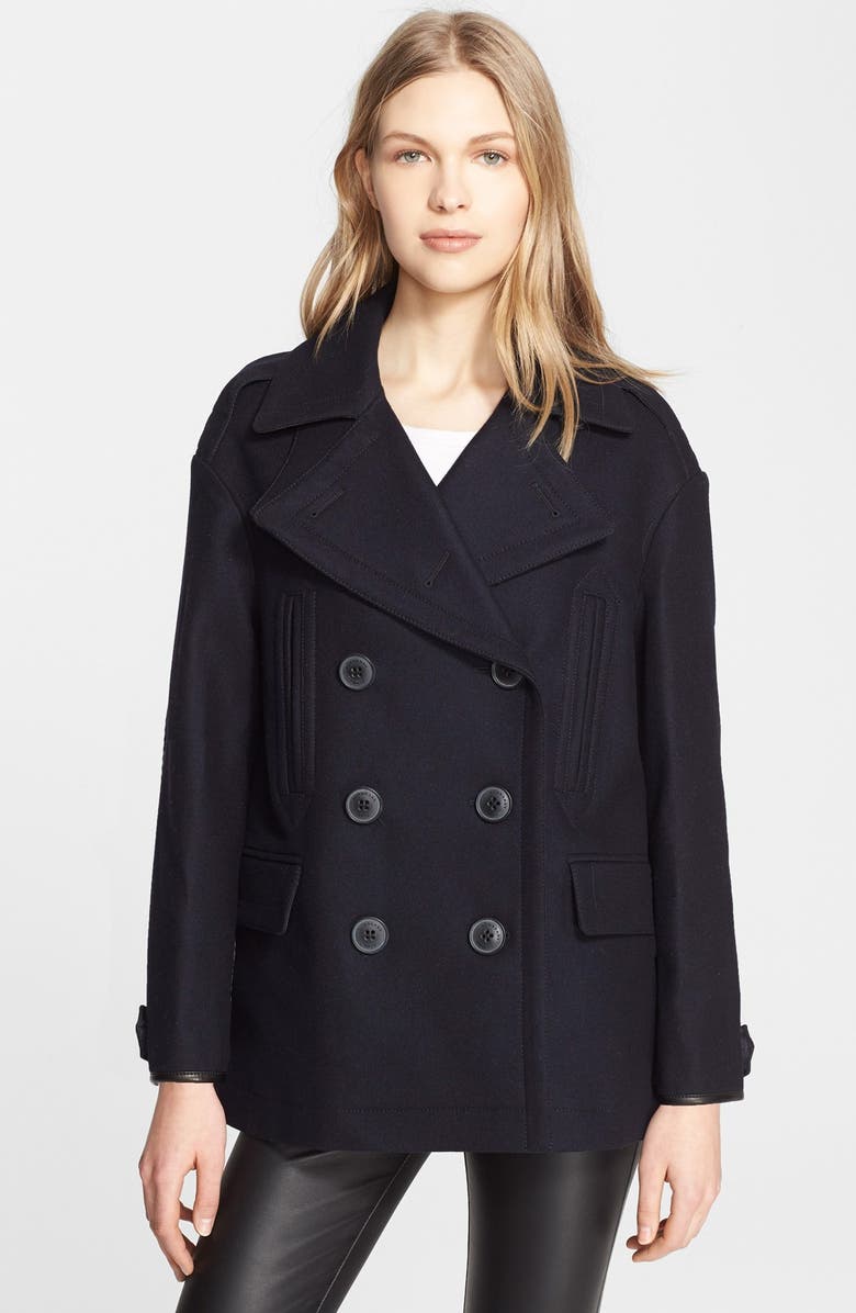 Burberry Brit 'Podding' Double Breasted Peacoat | Nordstrom