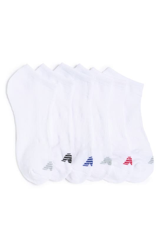 New Balance 6-pack Performance Low Cut Socks In White