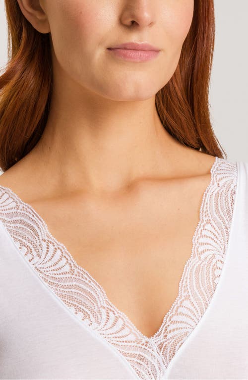 Hanro Cotton Lace Wire-free Bra In White