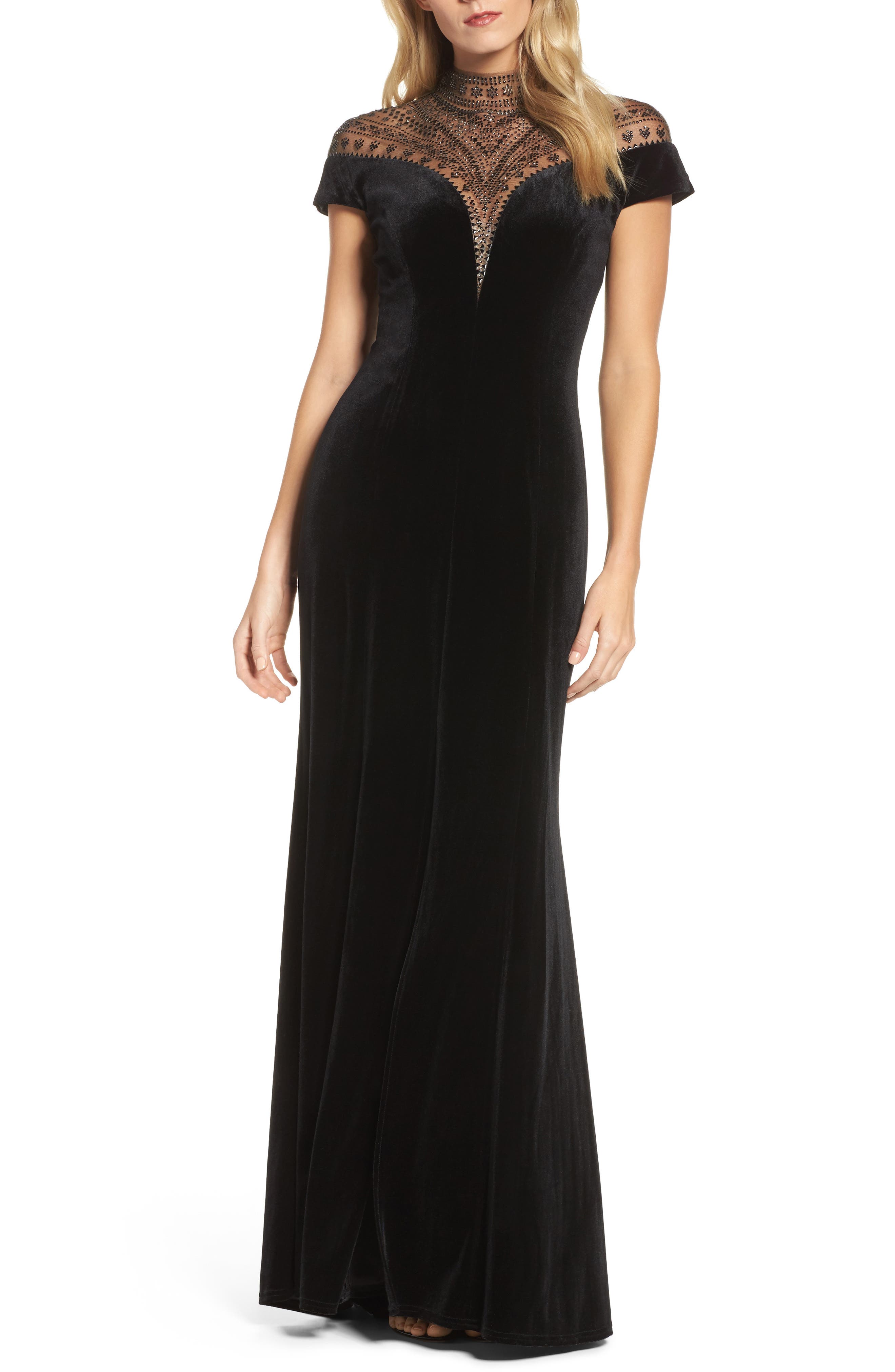 tadashi shoji velvet dress