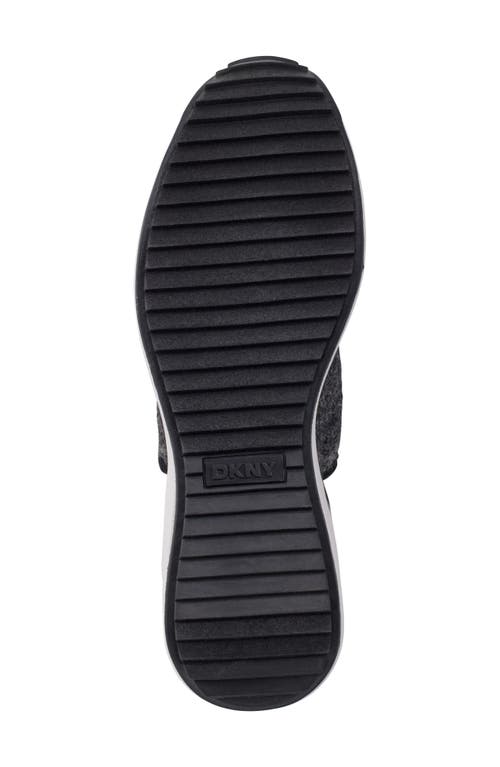 Shop Dkny Keeva Wedge Sneaker In Bcg - Black/light Grey