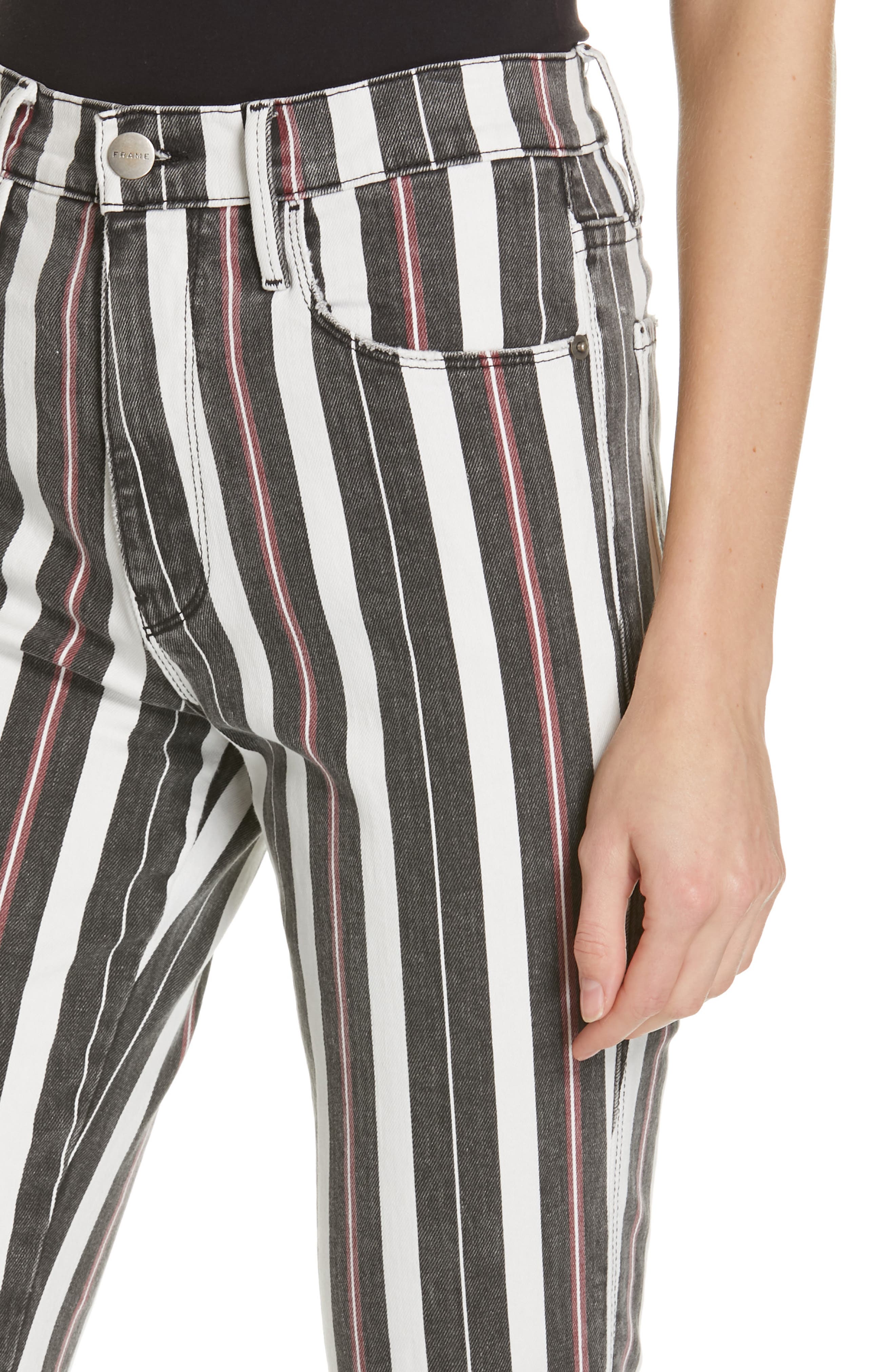frame le sylvie band stripe jeans