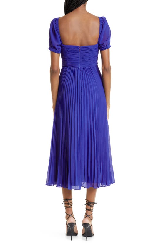Self portrait Chiffon Midi Dress In Blue ModeSens self-portrait-chiffon-midi-dress-in-blue-modesens