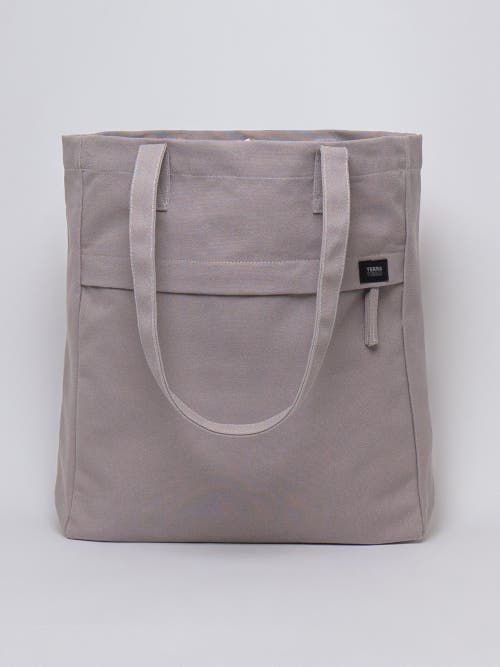 Terra Thread Organic Cotton Canvas Work Tote Bag In Cloud Grey